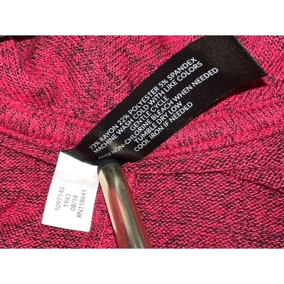 Lane Bryant Red Cowl Neck Long Sleeve Top Size 14/16 Polyester Rayon Spandex - Picture 4 of 4